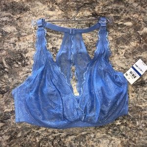 INC Underwire Lace Bralette Yacht Blue